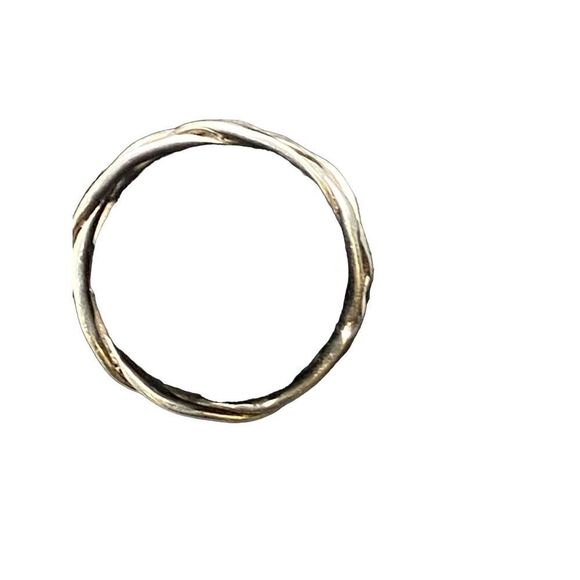 Sterling Silver 925 Open Weave Celtic Knot Ring - Wedding Band size 7.5 - Picture 8 of 11